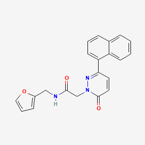 molecular formula C21H17N3O3 B2864034 N-(furan-2-ylmethyl)-2-(3-naphthalen-1-yl-6-oxopyridazin-1-yl)acetamide CAS No. 941973-03-1