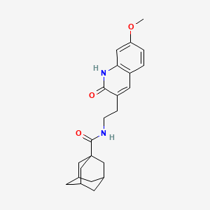 molecular formula C23H28N2O3 B2864044 N-[2-(7-methoxy-2-oxo-1H-quinolin-3-yl)ethyl]adamantane-1-carboxamide CAS No. 851406-15-0