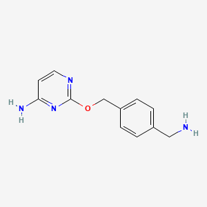 molecular formula C12H14N4O B2864050 2-((4-(氨基甲基)苄基)氧基)嘧啶-4-胺 CAS No. 1004524-64-4