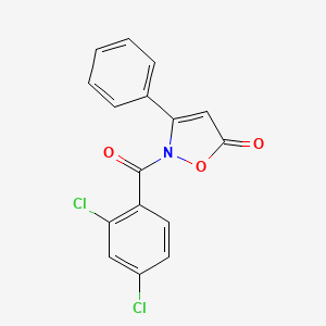 molecular formula C16H9Cl2NO3 B2864051 2-(2,4-dichlorobenzoyl)-3-phenyl-5(2H)-isoxazolone CAS No. 303987-06-6