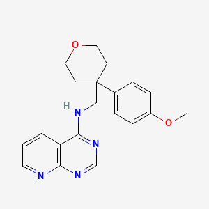 molecular formula C20H22N4O2 B2864063 N-[[4-(4-Methoxyphenyl)oxan-4-yl]methyl]pyrido[2,3-d]pyrimidin-4-amine CAS No. 2380034-31-9