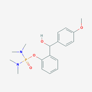 molecular formula C18H25N2O4P B286407 Di(dimethylamino)phosphinic acid [2-(4-methoxy-alpha-hydroxybenzyl)phenyl] ester 