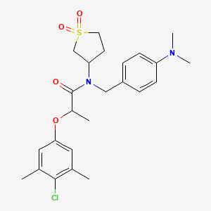 molecular formula C24H31ClN2O4S B2864070 2-(4-chloro-3,5-dimethylphenoxy)-N-(4-(dimethylamino)benzyl)-N-(1,1-dioxidotetrahydrothiophen-3-yl)propanamide CAS No. 585559-26-8
