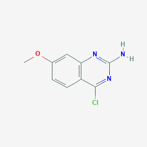 molecular formula C9H8ClN3O B2864077 2-Amino-4-chloro-7-methoxyquinazoline CAS No. 181871-75-0