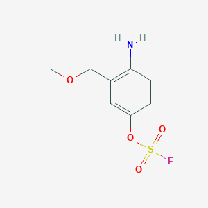 molecular formula C8H10FNO4S B2864081 1-Amino-4-fluorosulfonyloxy-2-(methoxymethyl)benzene CAS No. 2411288-32-7
