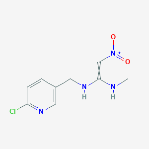 molecular formula C9H11ClN4O2 B2864103 1-(2-Chloro-5-pyridylmethylamino)-1-methylamino-2-nitroethylene CAS No. 120738-58-1