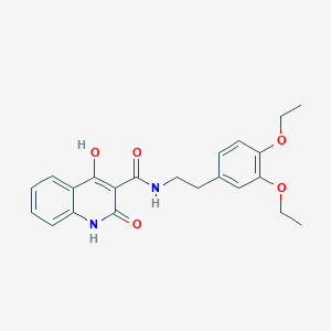 molecular formula C22H24N2O5 B2864110 N-(3,4-diethoxyphenethyl)-4-hydroxy-2-oxo-1,2-dihydroquinoline-3-carboxamide CAS No. 946355-52-8