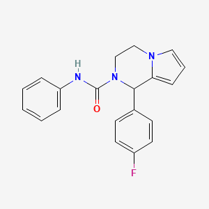 molecular formula C20H18FN3O B2864116 1-(4-fluorophenyl)-N-phenyl-3,4-dihydro-1H-pyrrolo[1,2-a]pyrazine-2-carboxamide CAS No. 900012-43-3