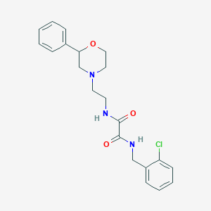 molecular formula C21H24ClN3O3 B2864120 N1-(2-chlorobenzyl)-N2-(2-(2-phenylmorpholino)ethyl)oxalamide CAS No. 954004-29-6
