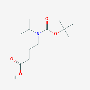 molecular formula C12H23NO4 B2864122 4-((tert-Butoxycarbonyl)(isopropyl)amino)butanoic acid CAS No. 1183815-08-8