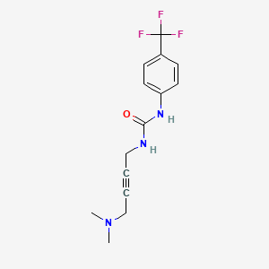 molecular formula C14H16F3N3O B2864139 1-(4-(二甲氨基)丁-2-炔-1-基)-3-(4-(三氟甲基)苯基)脲 CAS No. 1396800-80-8