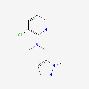 molecular formula C11H13ClN4 B2864165 3-氯-N-甲基-N-((1-甲基-1H-吡唑-5-基)甲基)吡啶-2-胺 CAS No. 2034297-26-0