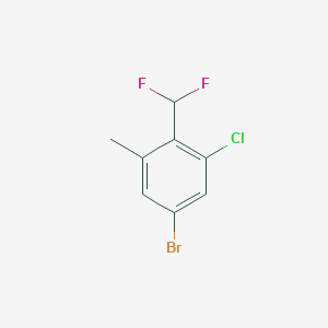 molecular formula C8H6BrClF2 B2864173 5-Bromo-1-chloro-2-(difluoromethyl)-3-methylbenzene CAS No. 1254034-22-4