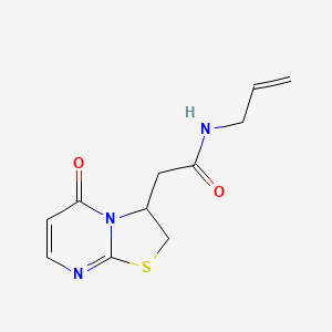 molecular formula C11H13N3O2S B2864178 N-allyl-2-(5-oxo-3,5-dihydro-2H-thiazolo[3,2-a]pyrimidin-3-yl)acetamide CAS No. 953012-38-9