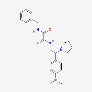 molecular formula C23H30N4O2 B2864181 N1-苄基-N2-(2-(4-(二甲氨基)苯基)-2-(吡咯烷-1-基)乙基)草酰胺 CAS No. 941975-83-3