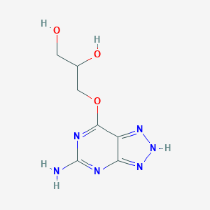 molecular formula C7H10N6O3 B286419 3-[(5-amino-3H-[1,2,3]triazolo[4,5-d]pyrimidin-7-yl)oxy]-1,2-propanediol 