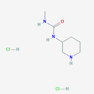 molecular formula C7H17Cl2N3O B2864190 3-Methyl-1-(piperidin-3-yl)urea dihydrochloride CAS No. 2126160-67-4