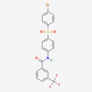 B2864214 N-{4-[(4-bromophenyl)sulfonyl]phenyl}-3-(trifluoromethyl)benzenecarboxamide CAS No. 339031-51-5