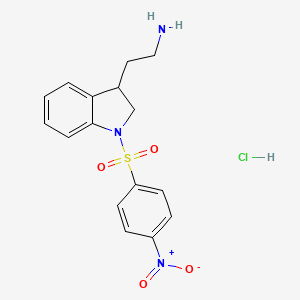 B2864215 2-[1-(4-nitrobenzenesulfonyl)-2,3-dihydro-1H-indol-3-yl]ethan-1-amine hydrochloride CAS No. 1798725-23-1