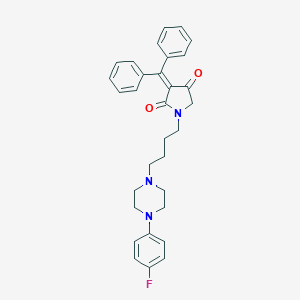 molecular formula C31H32FN3O2 B286422 3-(Diphenylmethylene)-1-{4-[4-(4-fluorophenyl)-1-piperazinyl]butyl}-2,4-pyrrolidinedione 