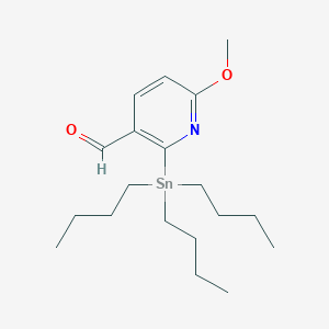 B2864228 6-Methoxy-2-tributylstannylpyridine-3-carbaldehyde CAS No. 2265921-90-0