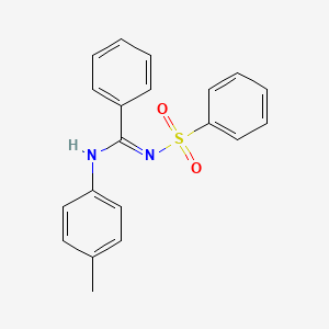B2864238 N'-(benzenesulfonyl)-N-(4-methylphenyl)benzenecarboximidamide CAS No. 31789-53-4