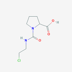 molecular formula C8H13ClN2O3 B286424 1-{[(2-Chloroethyl)amino]carbonyl}proline 