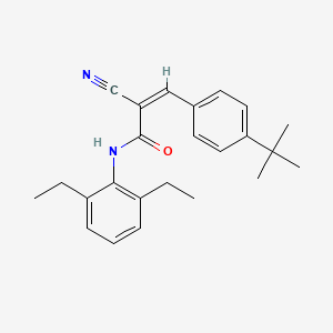 B2864244 (Z)-3-(4-Tert-butylphenyl)-2-cyano-N-(2,6-diethylphenyl)prop-2-enamide CAS No. 732275-05-7