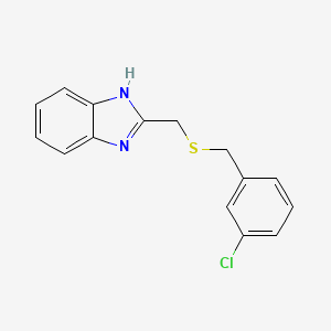 B2864245 2-(((3-chlorobenzyl)thio)methyl)-1H-benzo[d]imidazole CAS No. 871562-33-3