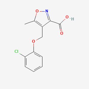 B2864246 4-[(2-Chlorophenoxy)methyl]-5-methylisoxazole-3-carboxylic acid CAS No. 905810-50-6
