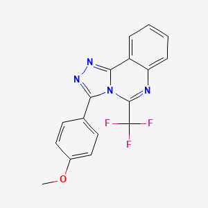 molecular formula C17H11F3N4O B2864249 3-(4-甲氧基苯基)-5-(三氟甲基)-[1,2,4]三唑并[4,3-c]喹唑啉 CAS No. 303149-02-2