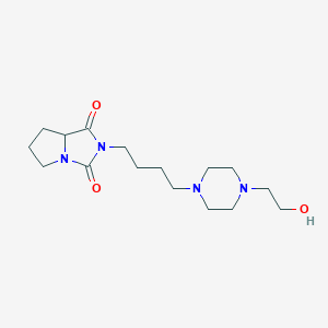 molecular formula C16H28N4O3 B286425 2-{4-[4-(2-hydroxyethyl)-1-piperazinyl]butyl}tetrahydro-1H-pyrrolo[1,2-c]imidazole-1,3(2H)-dione 