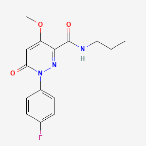 B2864256 1-(4-fluorophenyl)-4-methoxy-6-oxo-N-propylpyridazine-3-carboxamide CAS No. 921582-80-1