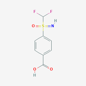 molecular formula C8H7F2NO3S B2864259 4-(二氟甲基磺酰亚氨基)苯甲酸 CAS No. 2361962-50-5