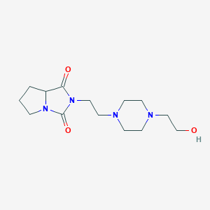 molecular formula C14H24N4O3 B286426 2-{2-[4-(2-hydroxyethyl)-1-piperazinyl]ethyl}tetrahydro-1H-pyrrolo[1,2-c]imidazole-1,3(2H)-dione 