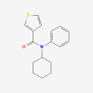 molecular formula C17H19NOS B2864265 N-环己基-N-苯基噻吩-3-甲酰胺 CAS No. 950254-47-4