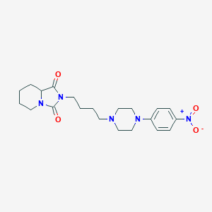molecular formula C21H29N5O4 B286427 2-[4-(4-{4-nitrophenyl}-1-piperazinyl)butyl]tetrahydroimidazo[1,5-a]pyridine-1,3(2H,5H)-dione 