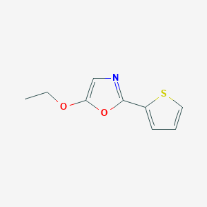 molecular formula C9H9NO2S B2864271 5-乙氧基-2-(2-噻吩基)-1,3-恶唑 CAS No. 284040-86-4