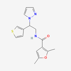 2,5-dimethyl-N-[2-(1H-pyrazol-1-yl)-2-(thiophen-3-yl)ethyl]furan-3-carboxamide