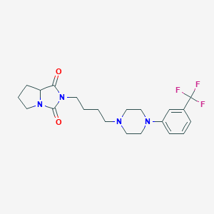 molecular formula C21H27F3N4O2 B286433 2-(4-{4-[3-(trifluoromethyl)phenyl]-1-piperazinyl}butyl)tetrahydro-1H-pyrrolo[1,2-c]imidazole-1,3(2H)-dione 