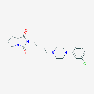 molecular formula C20H27ClN4O2 B286434 2-{4-[4-(3-chlorophenyl)-1-piperazinyl]butyl}tetrahydro-1H-pyrrolo[1,2-c]imidazole-1,3(2H)-dione 
