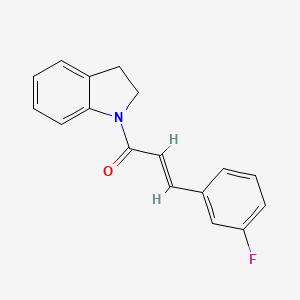 molecular formula C17H14FNO B2864343 (E)-3-(3-fluorophenyl)-1-(indolin-1-yl)prop-2-en-1-one CAS No. 1164524-18-8