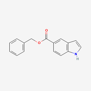 molecular formula C16H13NO2 B2864345 Benzyl 1H-indole-5-carboxylate CAS No. 136564-69-7
