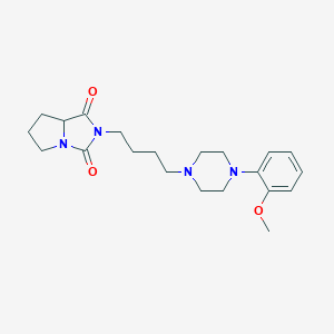 molecular formula C21H30N4O3 B286435 2-{4-[4-(2-methoxyphenyl)-1-piperazinyl]butyl}tetrahydro-1H-pyrrolo[1,2-c]imidazole-1,3(2H)-dione 