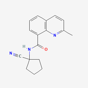 molecular formula C17H17N3O B2864356 N-(1-Cyanocyclopentyl)-2-methylquinoline-8-carboxamide CAS No. 1436051-16-9
