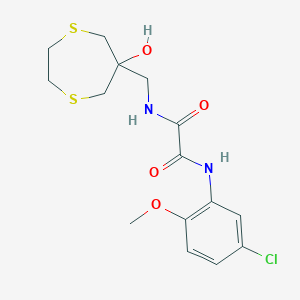 N'-(5-Chloro-2-methoxyphenyl)-N-[(6-hydroxy-1,4-dithiepan-6-yl)methyl]oxamide