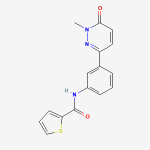 molecular formula C16H13N3O2S B2864367 N-(3-(1-methyl-6-oxo-1,6-dihydropyridazin-3-yl)phenyl)thiophene-2-carboxamide CAS No. 941979-59-5