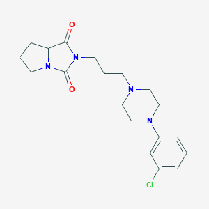 molecular formula C19H25ClN4O2 B286438 2-{3-[4-(3-chlorophenyl)-1-piperazinyl]propyl}tetrahydro-1H-pyrrolo[1,2-c]imidazole-1,3(2H)-dione 