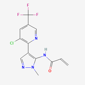 N-{4-[3-chloro-5-(trifluoromethyl)pyridin-2-yl]-1-methyl-1H-pyrazol-5-yl}prop-2-enamide
