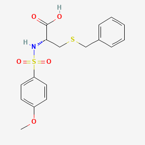 molecular formula C17H19NO5S2 B2864399 benzyl-N-[(4-methoxyphenyl)sulfonyl]cysteine CAS No. 52607-33-7